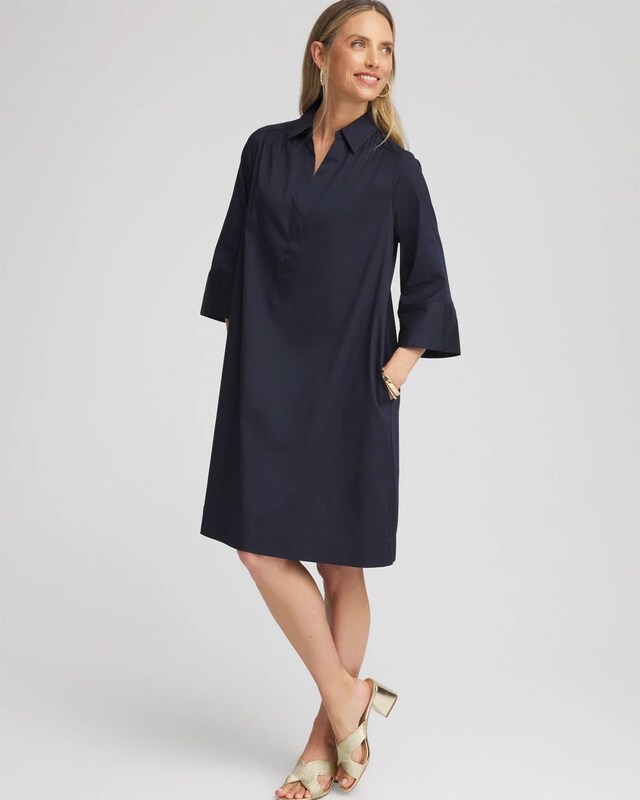 Cotton-Blend Popover Dress - image 2